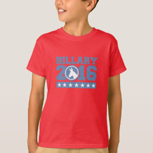 HILLARY 2016 ROUND DONKEY T-SHIRT