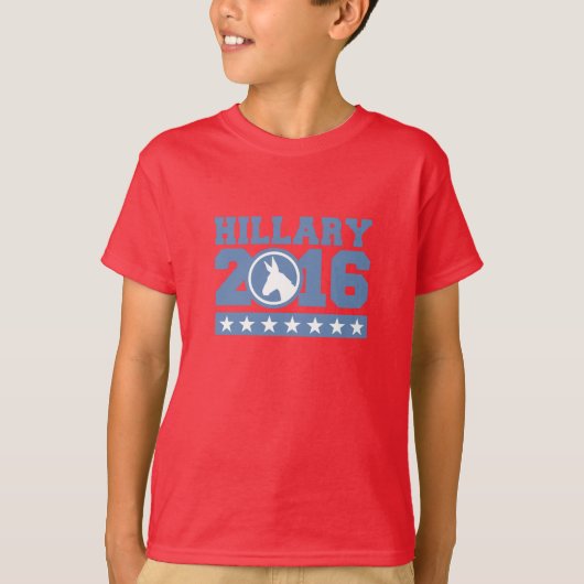 HILLARY 2016 ROUND DONKEY T-SHIRT (Voorkant)
