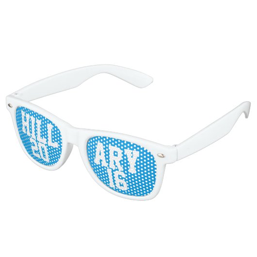 Hillary 2016 Trendy Blauwe tinten Retro Zonnebril (Gekanteld)