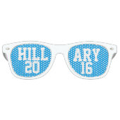 Hillary 2016 Trendy Blauwe tinten Retro Zonnebril (Voorkant)