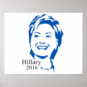 Hillary 2016 Vote Hillary Clinton for President Poster (Voorkant)