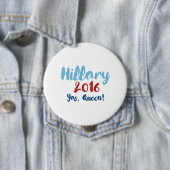 Hillary 2016 - Yas Queen - Calligraphy Poster — E Ronde Button 4,0 Cm (In situ)