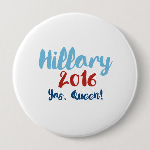 Hillary 2016 - Yas Queen - Calligraphy Poster — E Ronde Button 4,0 Cm