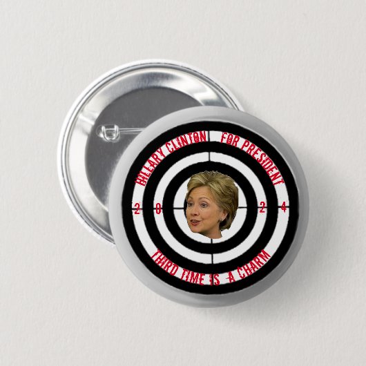 Hillary 2024 ronde button 5,7 cm (Voorkant /achterkant)