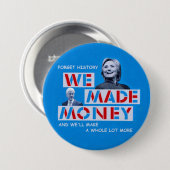 Hillary & Bill Clinton Ronde Button 7,6 Cm (Voorkant /achterkant)