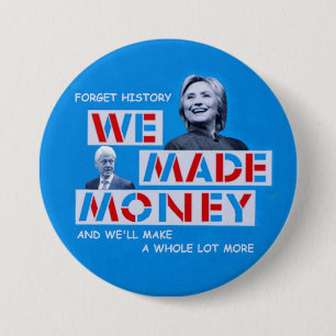 Hillary & Bill Clinton Ronde Button 7,6 Cm