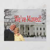 Hillary & Bill New Address Christmas Card Briefkaart (Voorkant)