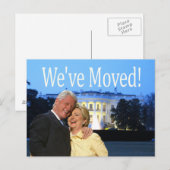 Hillary & Bill New Address Christmas Card Briefkaart (Voorkant / Achterkant)