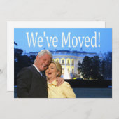 Hillary & Bill New Address Christmas Card Feestdagenkaart (Voorkant / Achterkant)