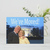Hillary & Bill New Address Christmas Card Feestdagenkaart (Staand voorkant)