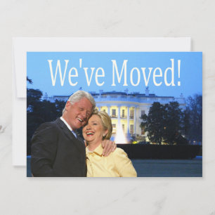 Hillary & Bill Nieuw adres kerstkaart