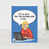 Hillary Birthday Email Card - Het spijt me zo van  Kaart (Voorkant)