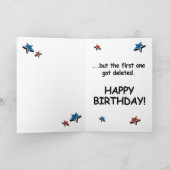 Hillary Birthday Email Card - Het spijt me zo van  Kaart (Binnen)