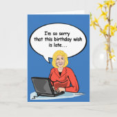 Hillary Birthday Email Card - Het spijt me zo van  Kaart (Gele Bloem)
