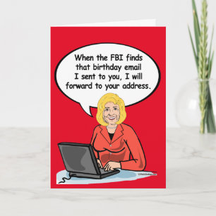 Hillary Birthday Email Card - Wanneer de FBI mij v Kaart