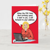 Hillary Birthday Email Kaart - Wanneer de FBI mij  (Gele Bloem)