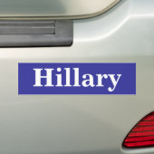 Hillary Bumpersticker (Op auto)