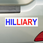 Hillary bumpersticker (Op auto)