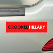 Hillary Bumpersticker (rood) (Op auto)