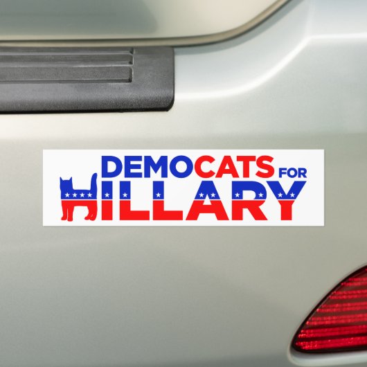 Hillary Bumpersticker uit 2016 "Democats for Hilla (Op auto)