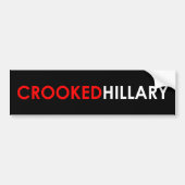 Hillary Bumpersticker (zwart) (Voorkant)