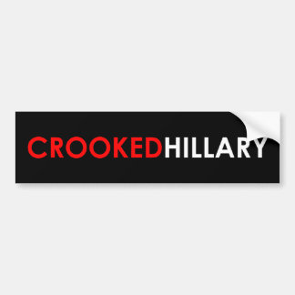 Hillary Bumpersticker (zwart)