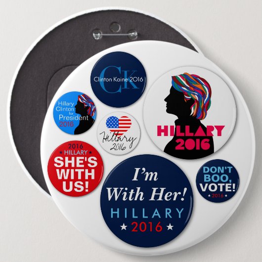 Hillary Campaign Super Button 2016 (Voorkant /achterkant)