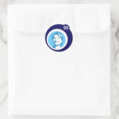 Hillary clinton 08. blauwe bellen ronde sticker (Tas)