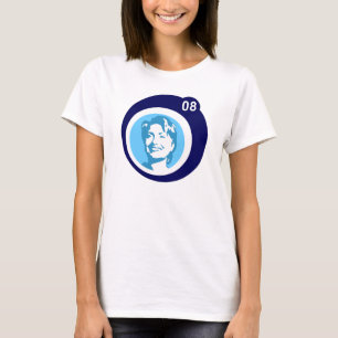 Hillary clinton 08. blauwe luchtbellen. t-shirt