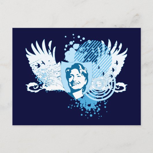 Hillary clinton 08. briefkaart (Voorkant)