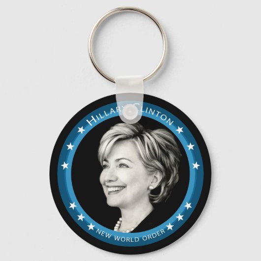 Hillary Clinton 08. pittoresk. Sleutelhanger (Voorkant)