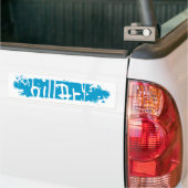 Hillary Clinton 08, uitgekrabd. Bumpersticker (Op Truck)