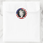 Hillary clinton 08. Wij vlaggen. picturesque. Ronde Sticker (Tas)