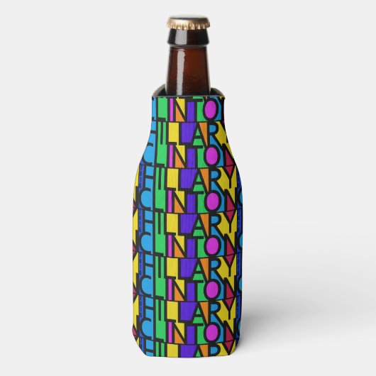 Hillary Clinton 2016 aangepaste monogram fleskoele Flesjeskoeler (Fles Voorkant)