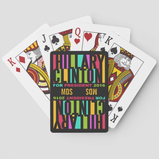 Hillary Clinton 2016 aangepaste monogram kaartdek Speelkaarten (Achterkant)