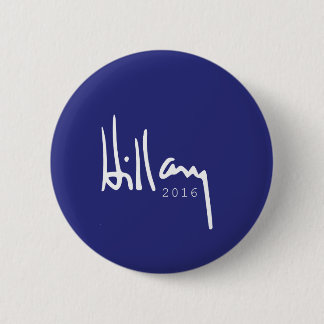 Hillary Clinton 2016 Blauwe Pinback Button