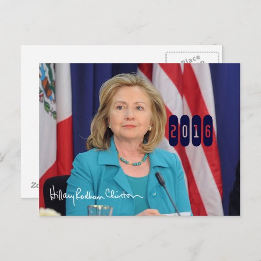 Hillary Clinton 2016 Briefkaart (Voorkant / Achterkant)