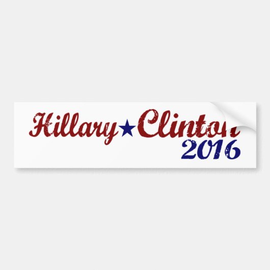 Hillary Clinton 2016 Bumpersticker (Voorkant)