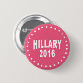 Hillary Clinton 2016 Campagne Roze Pinback Button (Voorkant /achterkant)