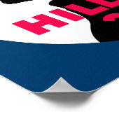 Hillary Clinton 2016 Campaign Retro Poster (klein) (Hoek)