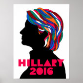 Hillary Clinton 2016 Campaign Retro Poster (klein) (Voorkant)