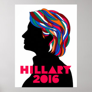 Hillary Clinton 2016 Campaign Retro Poster (M)