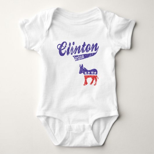 Hillary Clinton 2016 Democraten Sporty Romper (Voorkant)