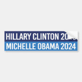 Hillary Clinton 2016 en Michelle Obama 2024 Bumpersticker (Voorkant)