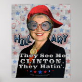 Hillary Clinton 2016 Funny President Election Poster (Voorkant)