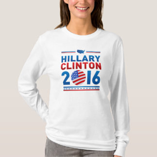 Hillary Clinton 2016 Hanes Nano Lange Mouw TShirt