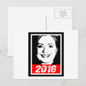HILLARY CLINTON 2016 INKT ART.png Briefkaart (Voorkant / Achterkant)