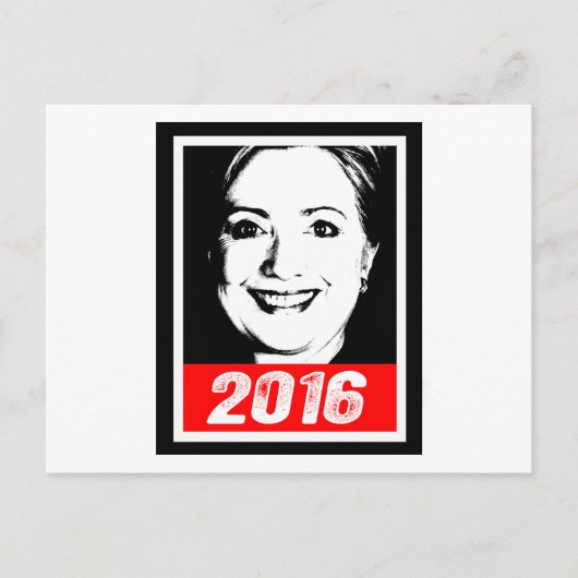 HILLARY CLINTON 2016 INKT ART.png Briefkaart (Voorkant)