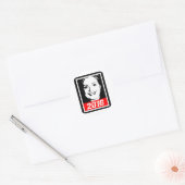 HILLARY CLINTON 2016 INKT ART.png Ronde Sticker (Envelop)