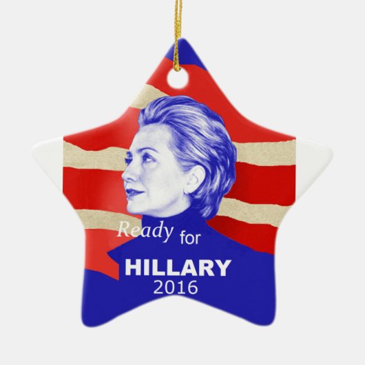 Hillary Clinton 2016 Keramisch Ornament (Voorkant)